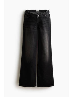 H&M - Women Black MAMA Wide Low Jeans