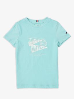 Tommy Hilfiger - Boys Logo Regular Fit Cotton T-Shirt