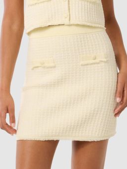 Forever New - Aria Boucle Knit Mini Cream Skirt