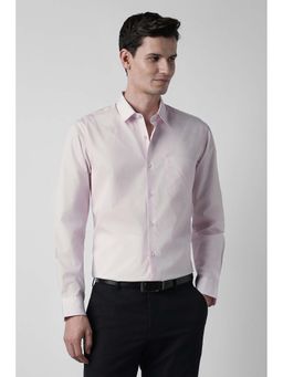 Peter England - Pink Printed Cotton Regular Fit Shirt