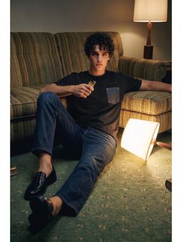 Simon Carter - Black Solid Cotton Boxy Fit T-Shirt