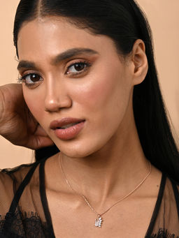 CLARA - Women 925 Silver- Rose Gold Plated Dancing Swan Pendant Necklace