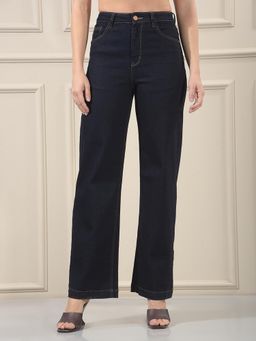 CRIMSOUNE CLUB - Women's Blue Straight Leg Jeans
