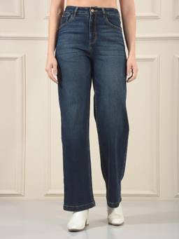 CRIMSOUNE CLUB - Blue Straight-Leg Women's Jeans