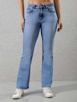 CRIMSOUNE CLUB - Blue Women's Bootcut Jeans