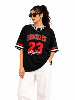 IZF - Women'S Brooklyn 23 Oversized Typography T-Shirt