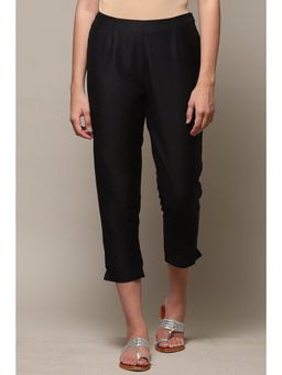 Biba - Women Blended Fabric Black Pant