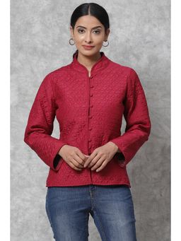 Biba - Women Polyester Maroon Jacket