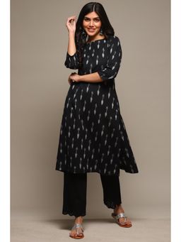 Biba - Women Cotton Black Kurta