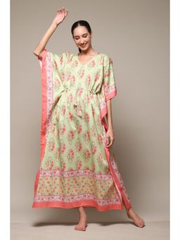 Biba - Women Cotton Green Kaftan
