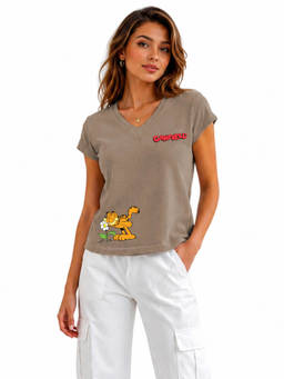 MIXT by Nykaa Fashion - Womens Garfield Printed T-Shape Regular Fit Top
