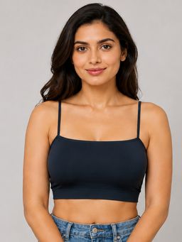 Mod & Shy - Black Solid Nylon Elastane Regular Bra