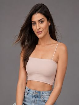 Mod & Shy - Peach Solid Nylon Elastane Regular Bra