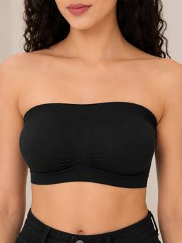 Mod & Shy - Black Solid Nylon Elastane Regular Bra