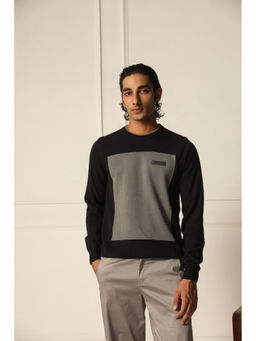 PRIMAL GRAY - Black Cotton Knit Sweater Patchwork Sweater