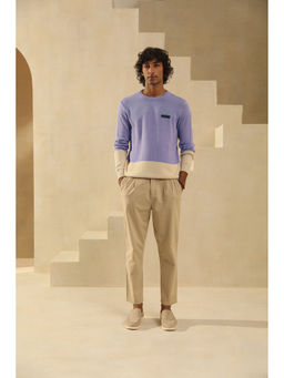 PRIMAL GRAY - Lavender Cotton Knit Sweater Panel Sweater