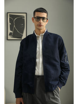 PRIMAL GRAY - Navy Rpet Suede Oversize Bomber