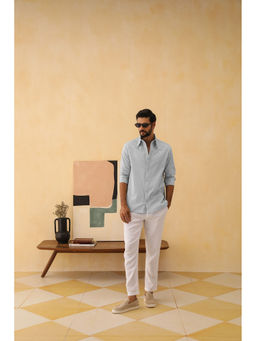 PRIMAL GRAY - Blue Organic Cotton Oversize Loose Shirt