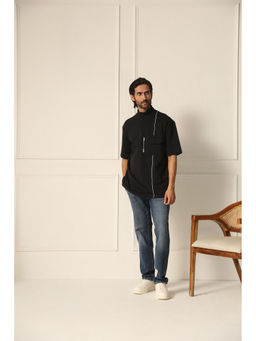 PRIMAL GRAY - Black Organic Cotton Pocket Tee