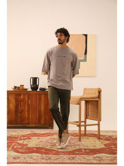 PRIMAL GRAY - Grey Organic Cotton Extra Long T-Shirt