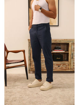 PRIMAL GRAY - Navy Cotton Slim Fit Trouser
