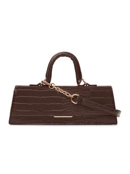MIRAGGIO - Elsie Textured Shoulder Bag for Women with Top-Handle - Brown