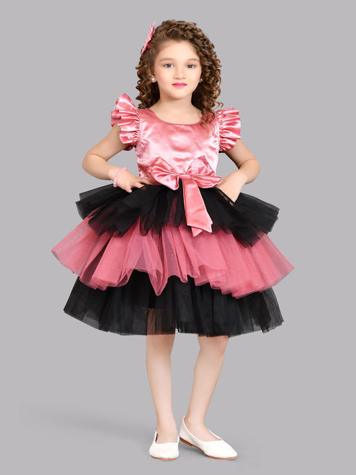 pink chick dress Pink Chick Unicorn Layered Gown-Pink
