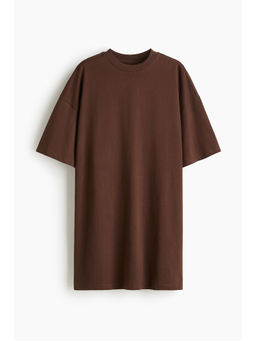 H&M - Women Brown Oversized T-Shirt Dress