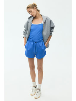 H&M - Women Blue Sweatshirt Shorts