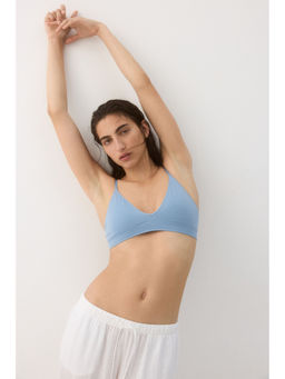 H&M - Women Blue Seamless Padded Soft Bra