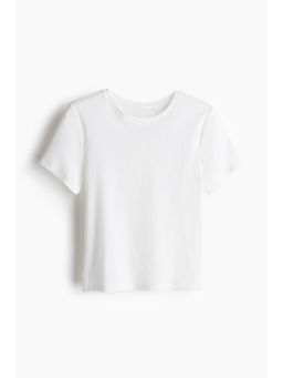 H&M - Women White Fitted T-Shirt