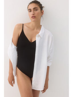 H&M - Women Black Firm Shape Sculpting Thong Body