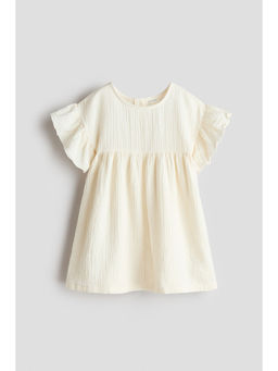 H&M - Girls White Cotton Muslin Dress