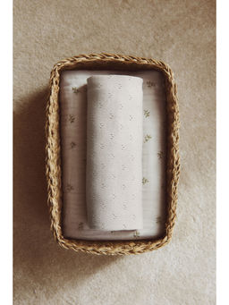H&M - Beige Cotton pointelle baby blanket
