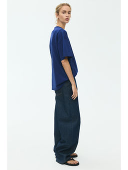 H&M - Women Blue Oversized T-Shirt