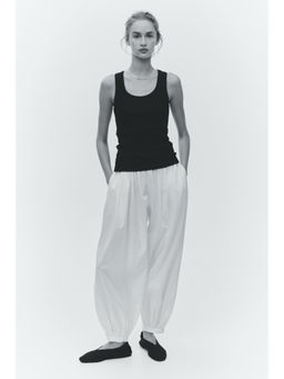 H&M - Women Black Ribbed Vest Top