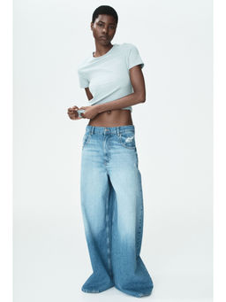 H&M - Women Turquoise Fitted T-Shirt