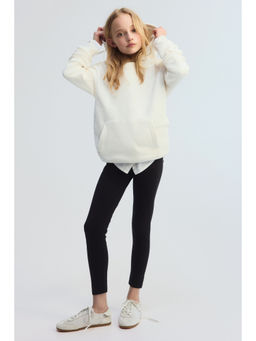 H&M - Girls Black 2-Pack Cotton Leggings