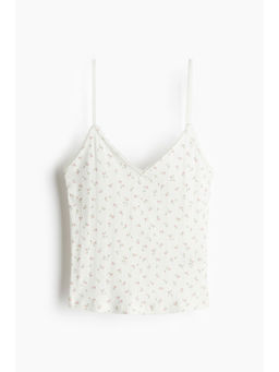 H&M - Women White Pointelle Strappy Top