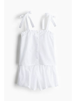 H&M - Women White Plumeti Cotton Pyjamas