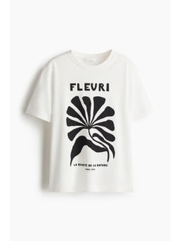 H&M - Women White Printed T-Shirt