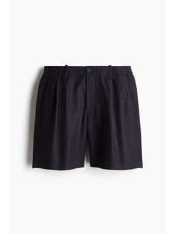 H&M - Men Blue Relaxed Fit Linen-Blend Shorts