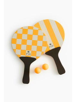 H&M - White Wooden beach tennis set