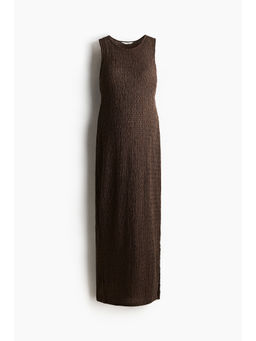 H&M - Women Brown MAMA Textured Jersey Dress