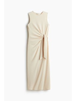 H&M - Women Beige Knot-Detail Dress