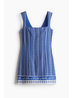 H&M - Women Blue Bow-Back Dress
