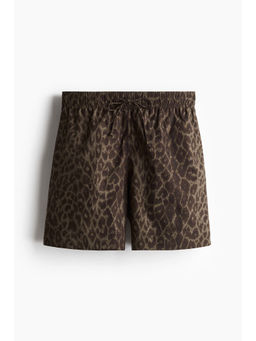 H&M - Women Beige Cotton Drawstring Shorts