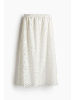 H&M - Women White Broderie Anglaise Skirt
