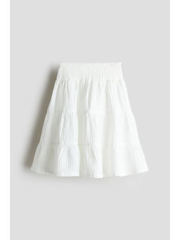 H&M - Girls White Cotton Muslin Skirt
