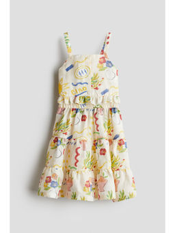 H&M - Girls Multi-Color 2-Piece Printed Linen Set